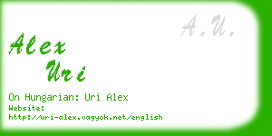 alex uri business card